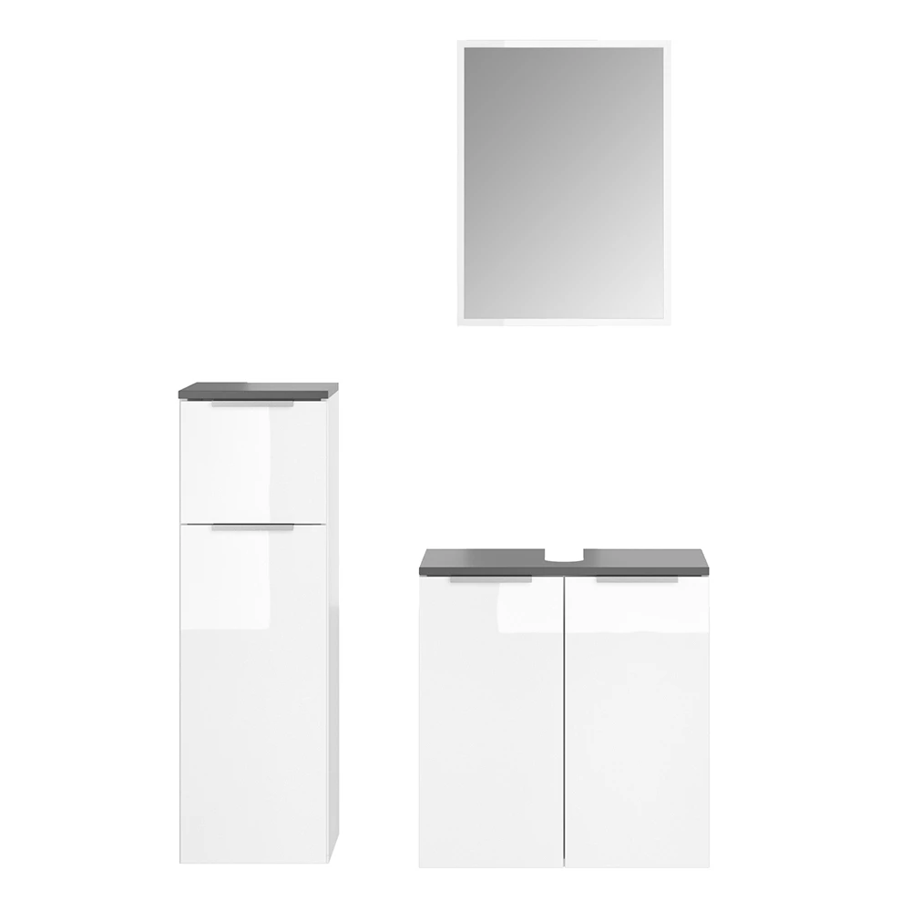 Badmöbel-Set Otis Weiß 3 Teile Vicco