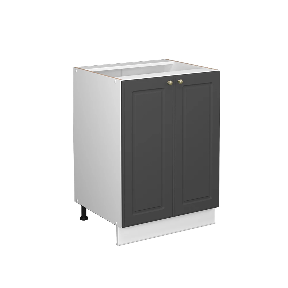 Midischrank Fame-Line Anthrazit-Gold 60 x 82 cm ohne Arbeitsplatte Vicco