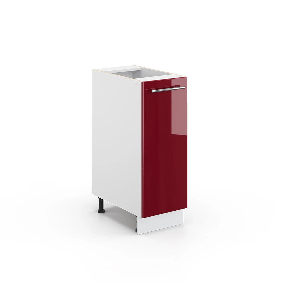 Midischrank Fame-Line Bordeaux Hochglanz 30 x 82 cm ohne Arbeitsplatte Vicco