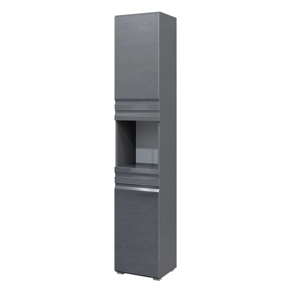 Badschrank Fredd Anthrazit Hochglanz 36.4 x 190.5 cm Vicco