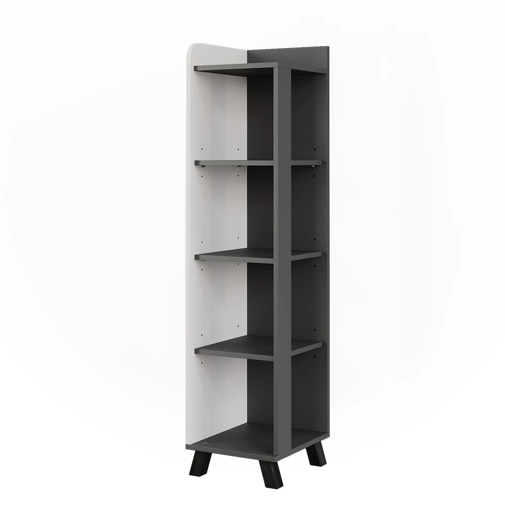 Badregal Karen Anthrazit/Weiß 30 x 128 cm mit Fächern Vicco