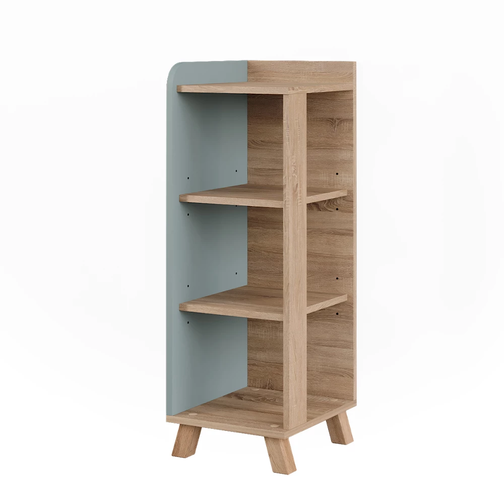 Midischrank Karen Sonoma/Blau 30 x 90 cm mit 4 Ablagen Vicco