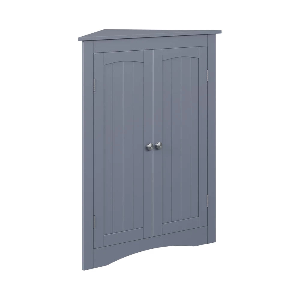 Eckschrank Bianco Grau 56 x 80 cm mit 2 Türen Vicco