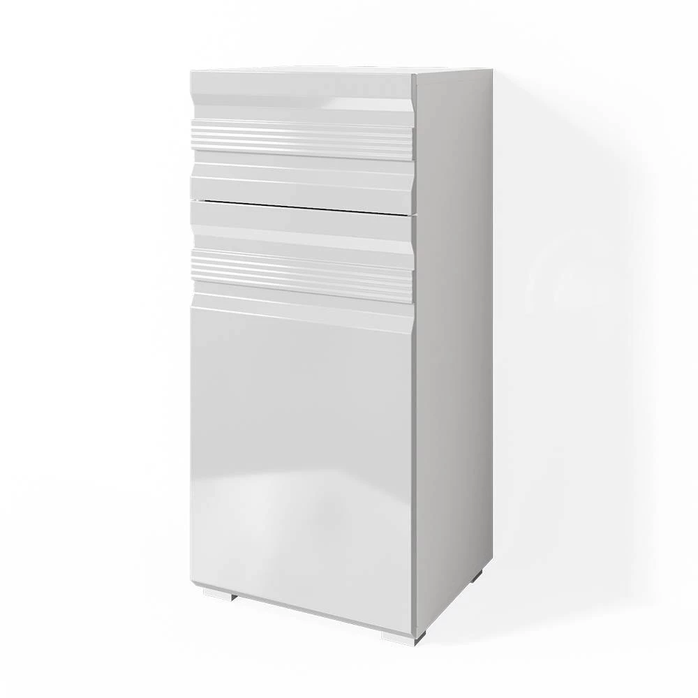 Midischrank Fredd Weiß Hochglanz 36.4 x 79 cm Vicco