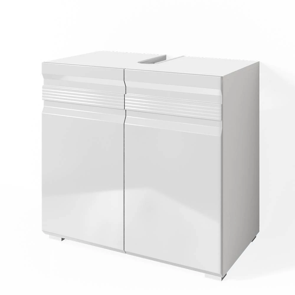 Waschbeckenunterschrank Fredd Weiß Hochglanz 60 x 56 cm Vicco