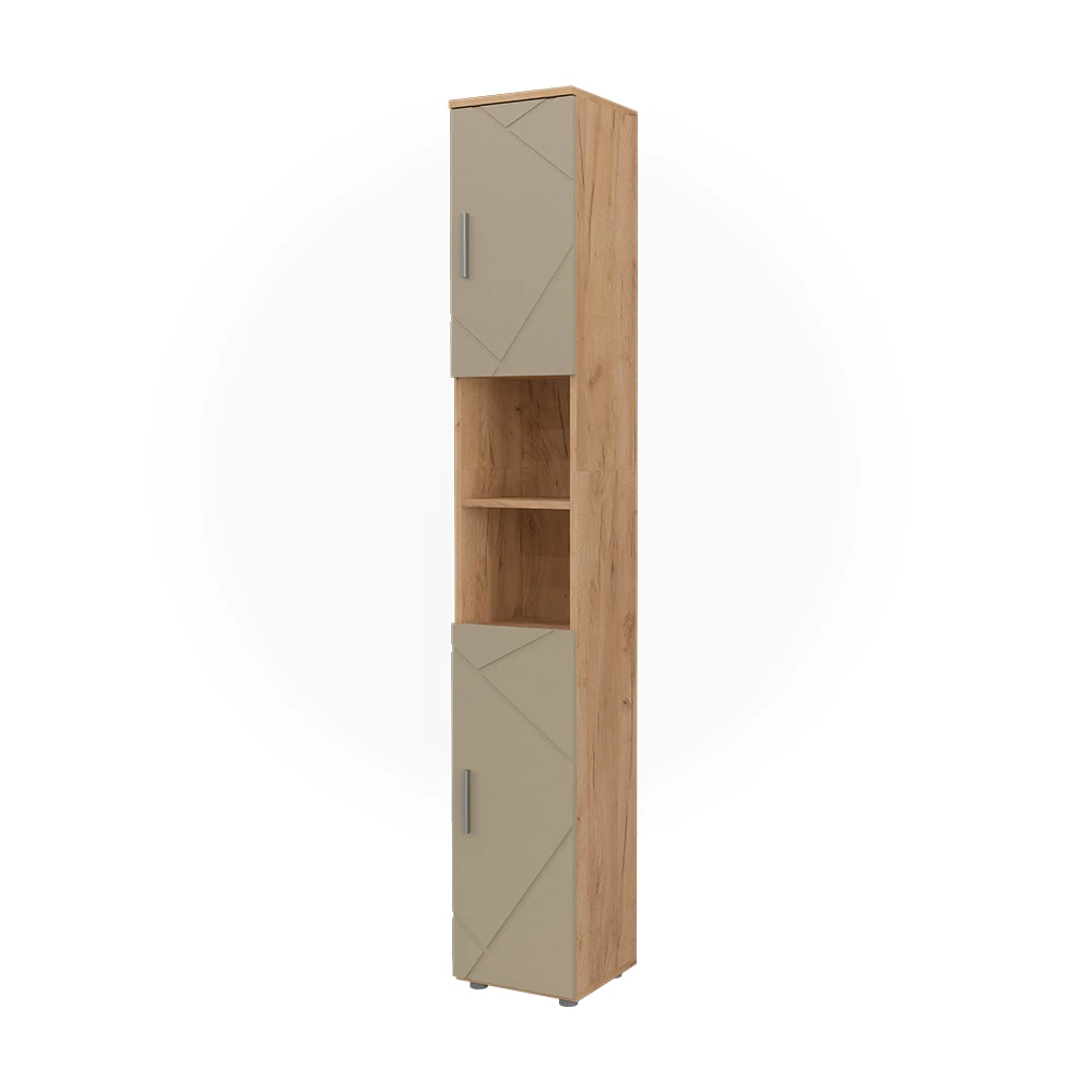 Badschrank Irma Goldkraft Eiche 30 x 192 cm Vicco