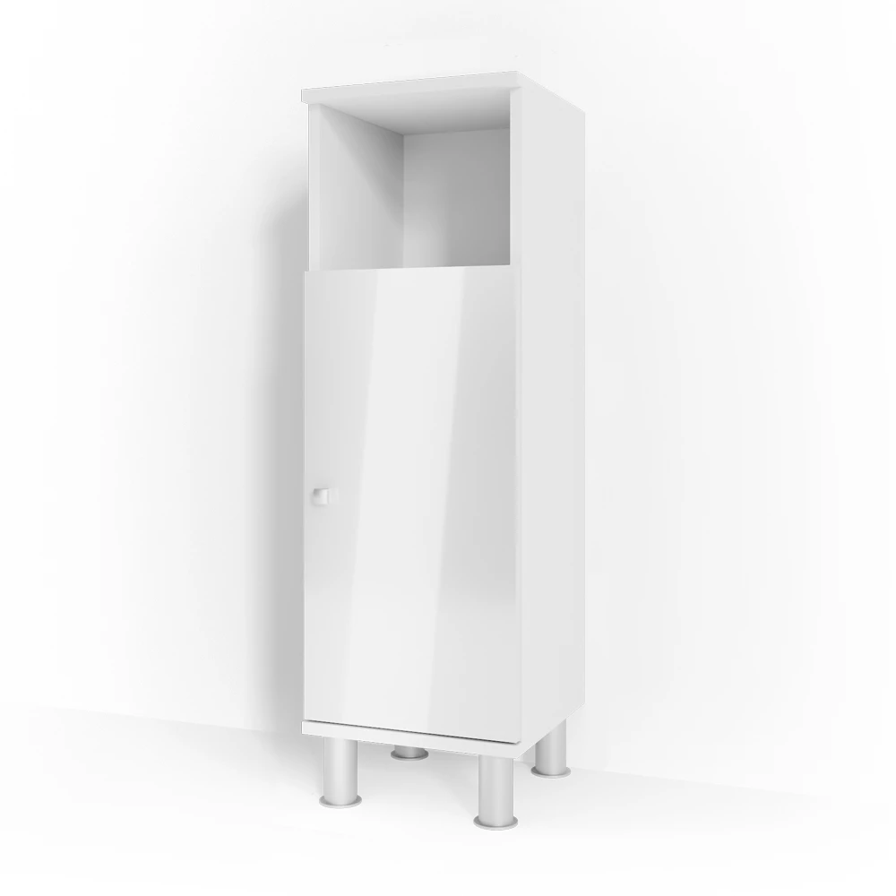 Midischrank Fynn Weiß Hochglanz 30 x 95 cm Vicco