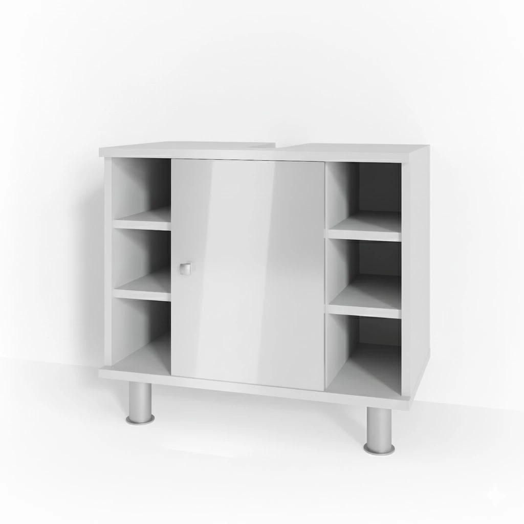 Waschbeckenunterschrank Fynn Weiß Hochglanz 60 x 54 cm Vicco