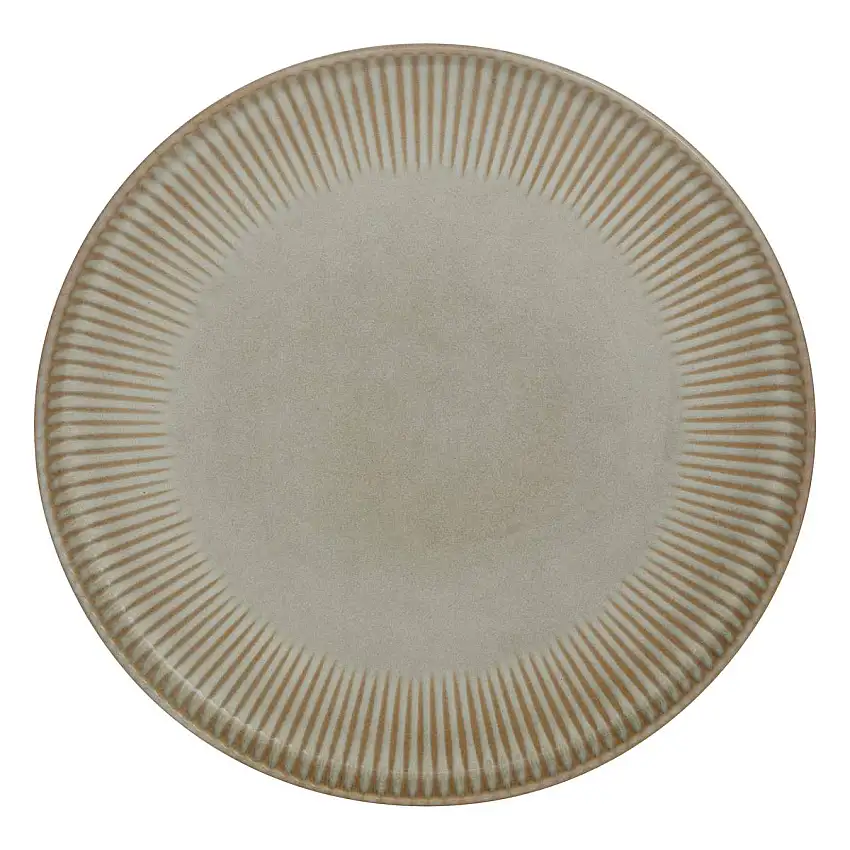 Speiseteller „Chloe“ Steingut (Keramik), D.26,8 cm, Beige
