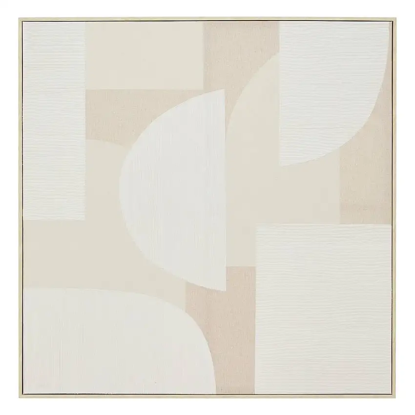 3D-Leinwand "Bhavik" Beige, 90x90 cm