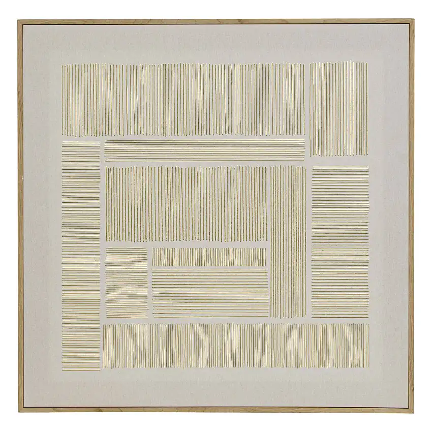 Gerahmter Druck auf Leinwand "Idrissa" Beige, 58x58 cm