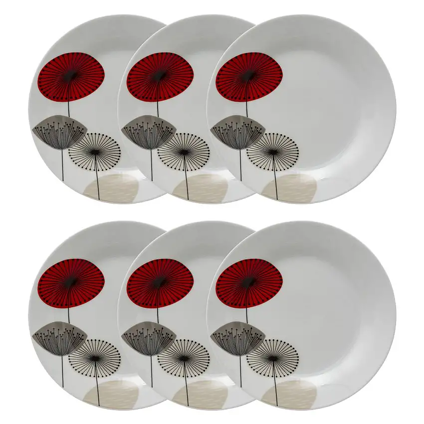 Set mit 6 Desserttellern "Osara" D.19,2 cm, Weiß