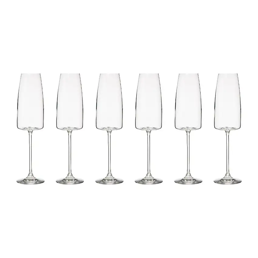 6er-Set Sektflöten "Angara" 340 ml, Transparent