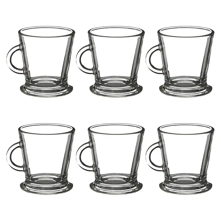 6er-Set Tassen "Cleo" 180 ml, Transparent
