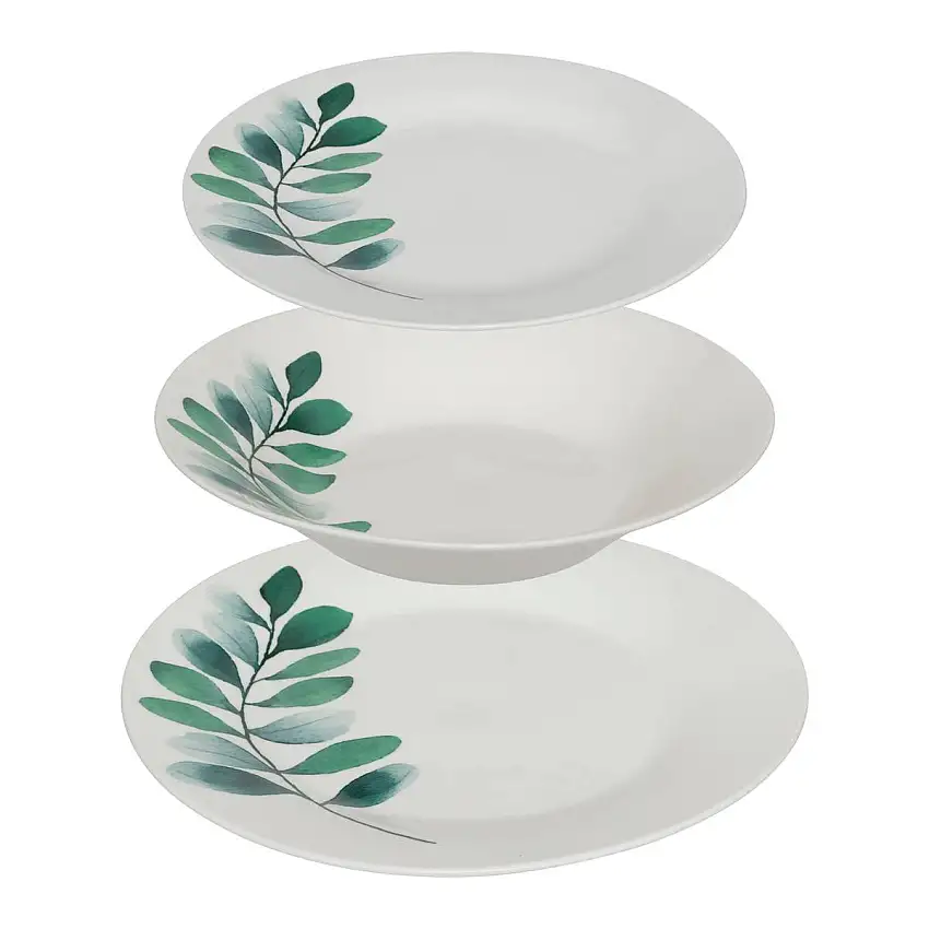 Tafelservice "Vegetal" 18 Stück, weiß