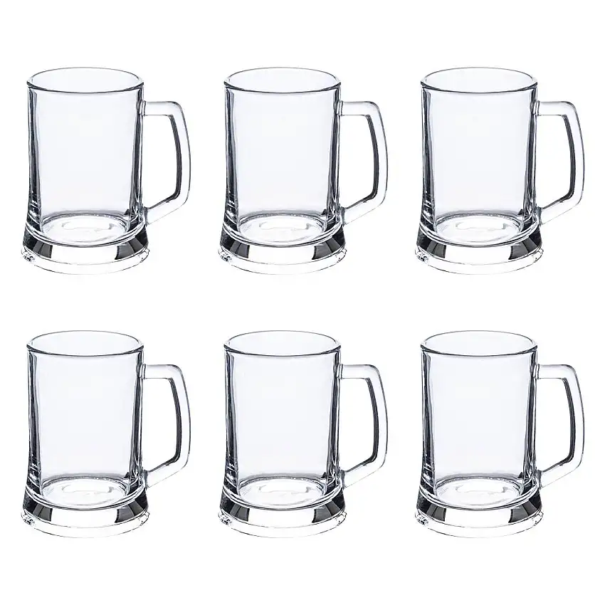 Set mit 6 Biergläsern "Raphael" 500 ml, Transparent