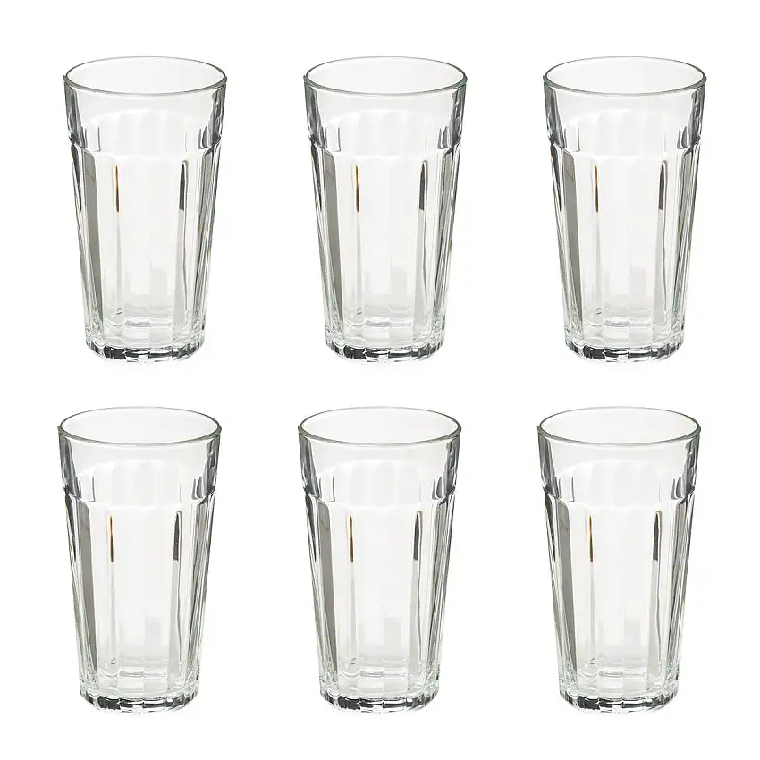 Set aus 6 hohen Trinkgläsern "Lorenz'Eau" 350 ml, Transparent