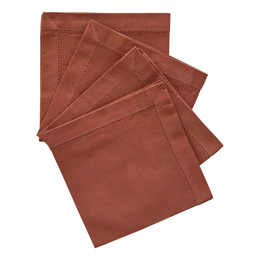 Set mit 4 Tischservietten „Jane“ Terrakotta, 170 g/m2, 40x40 cm
