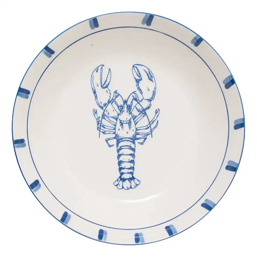 Set mit 6 tiefen Tellern "Oceania" Porzellan, D.20,2 cm