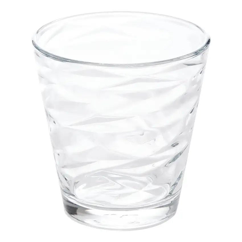 Set mit 6 niedrigen Bechern "Pedr'Eau" 250 ml, Glas, Transparent