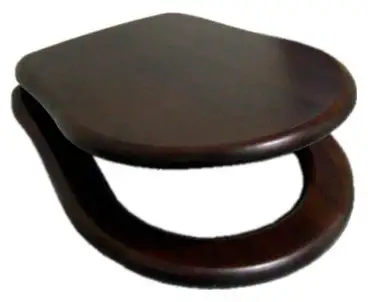 Nostalgie Holz Soft Close WC-Sitz mit Deckel Oxford, Walnuss