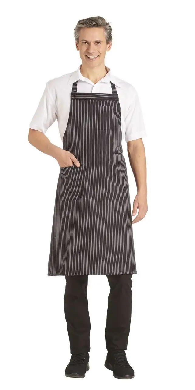 Latzschürze schwarz/weis Einheitsgröße 11/502