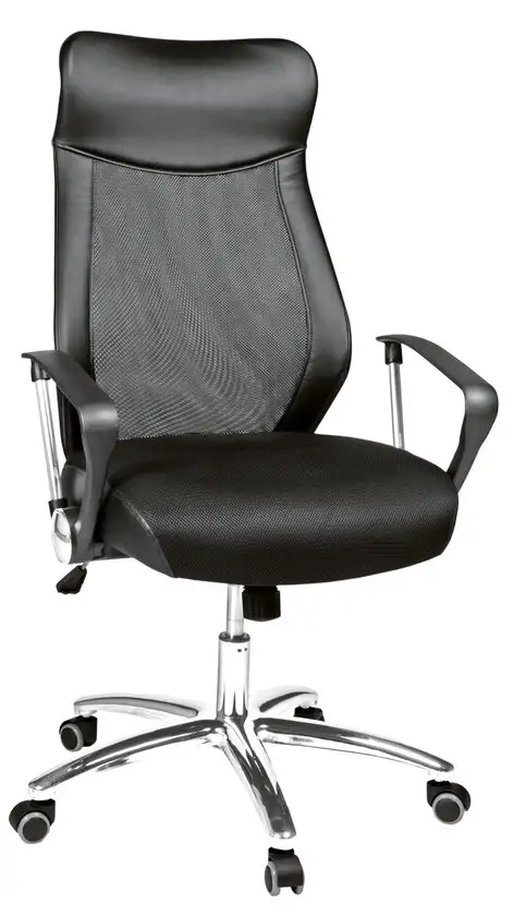 Chefsessel Mark - Lederlook Schwarz