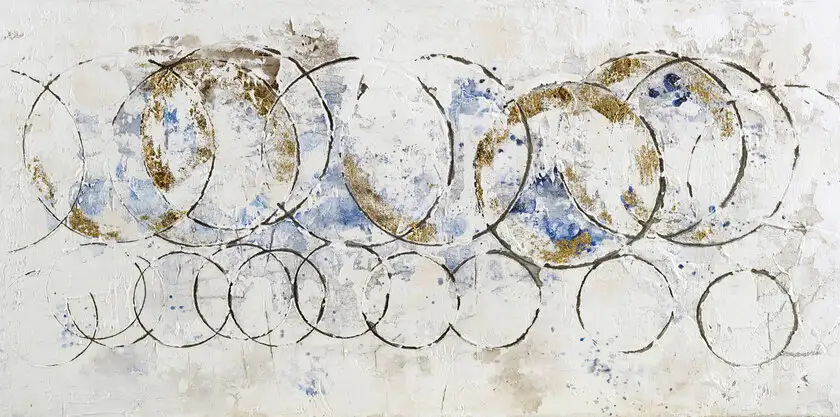 Handgefertigtes Ölgemälde Abstrakt 80 x 40