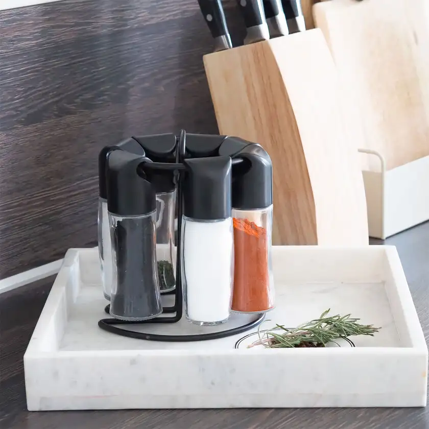 metaltex Gewürzständer Spice-8, Metaltex, Glas/Kunststoff, schwarz
