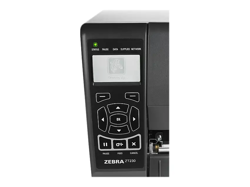 Zebra ZT230, 12 Punkte/mm (300dpi), Cutter, Display, ZPLII, USB, RS232, Ethernet, ZT23043-D2E200FZ