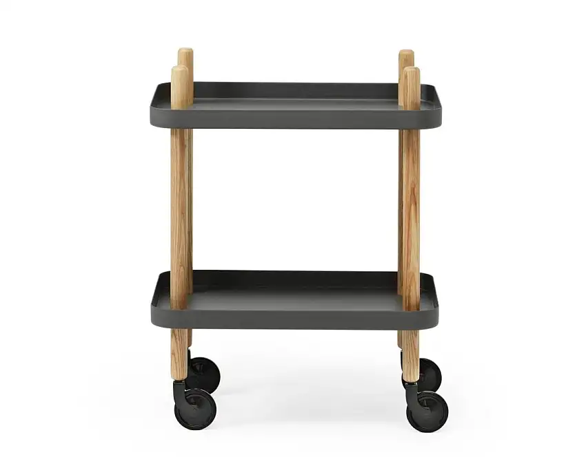 Normann Copenhagen Block Rolltisch H: 64 cm – Dunkelgrau