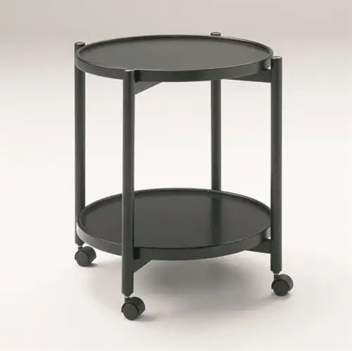 Thomsen Furniture 5056 James Rolltisch, 50x58 cm – Eiche schwarz