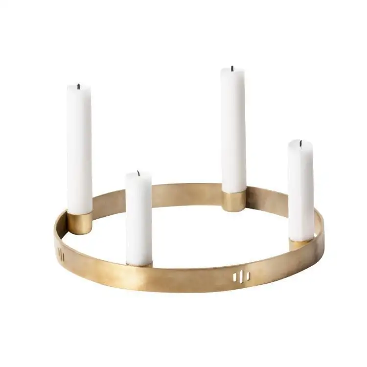 Ferm Living Kerzenhalter Kreis Groß Ø: 38 cm - Messing