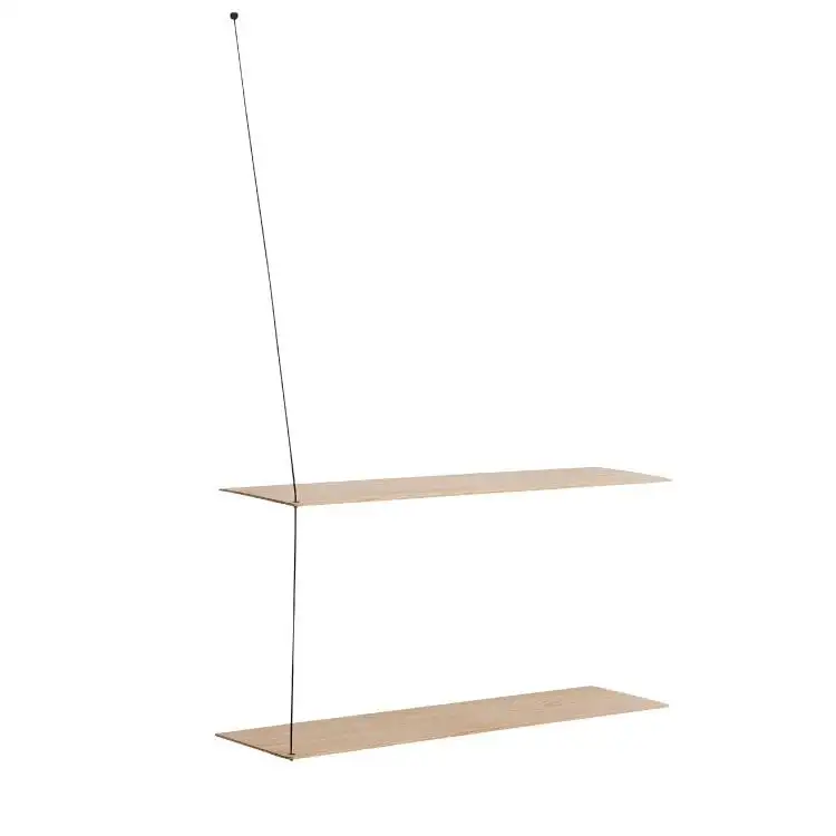 Woud Stedge Regal 2,0 L: 80 cm – weiß pigmentierte lackierte Eiche