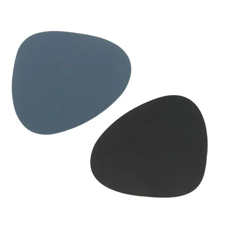 LindDNA Tischset Curve Double S 24x28 - Nupo dunkelblau/Nupo schwarz OUTLET
