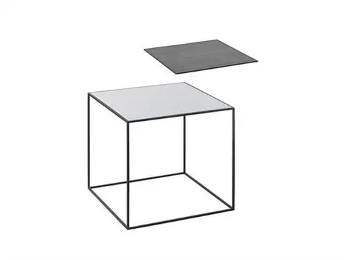 Audo Copenhagen Twin 42 Tisch 42x42 cm - Cool Grey/Schwarz gebeizte Esche
