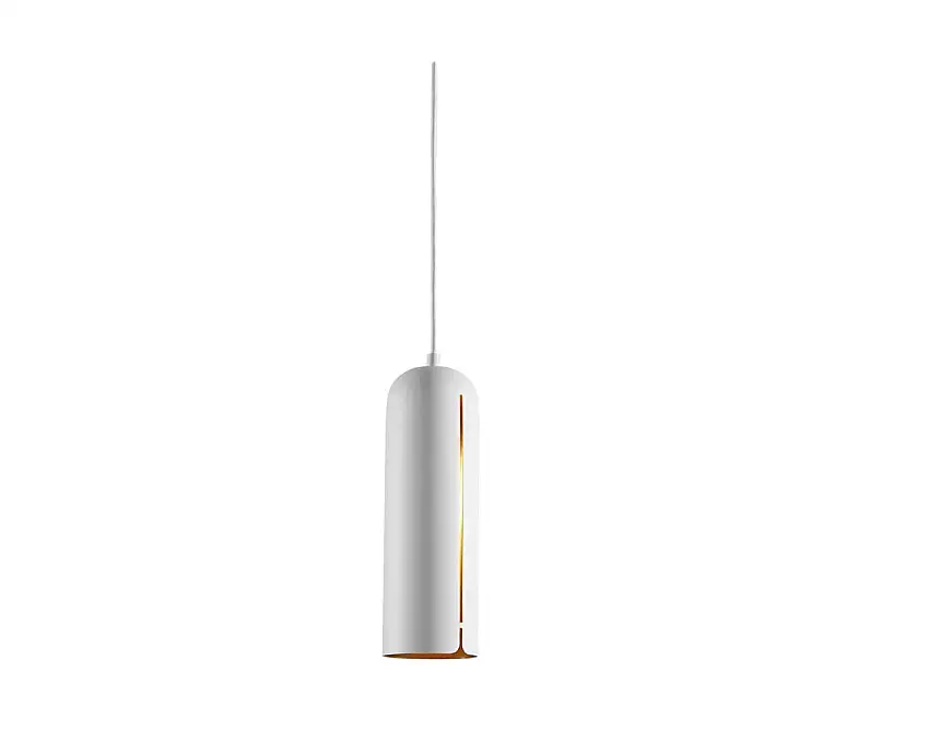 Woud Gap Pendelleuchte hoch H: 30 cm – Weiß / Messing OUTLET