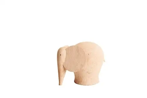 Wollstoff-Elefant, mittelgroß, H: 16 cm – z. B