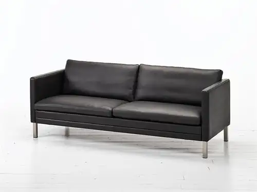 Mogens Hansen MH276 2-Personen-Sofa L: 146 cm – Premium-Leder / Schwarz