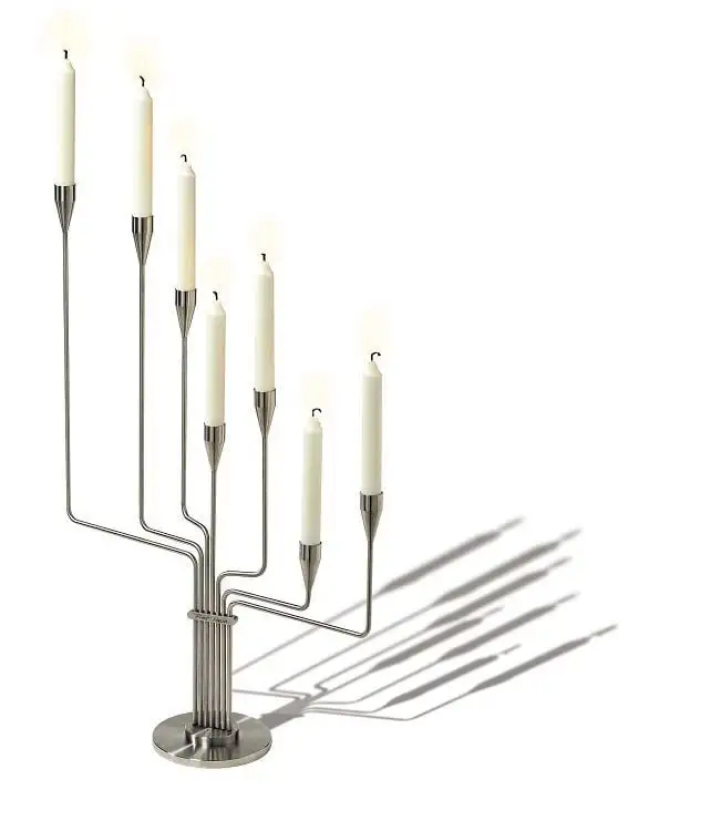 Piet Hein Chariot Kerzenständer H: 63 cm – Silber