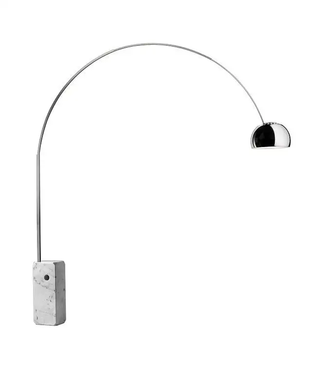 FLOS Arco Stehleuchte H: 240 cm - Weißer Marmor