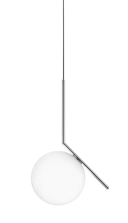 FLOS IC Lights Pendelleuchte S1 Ø: 20 cm - Chrom