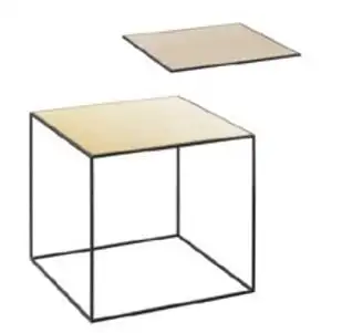 Audo Copenhagen Twin 35 Tisch 35x35 cm – Sortierung Stel/Eg/Messing