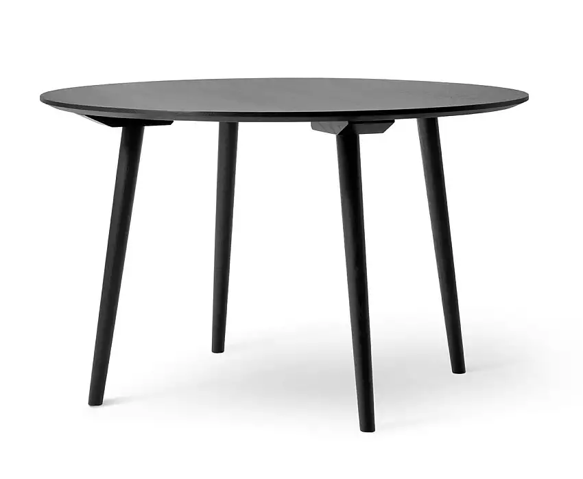 &Tradition SK4 In Between Esstisch Ø: 120 cm – Schwarz lackierte Eiche