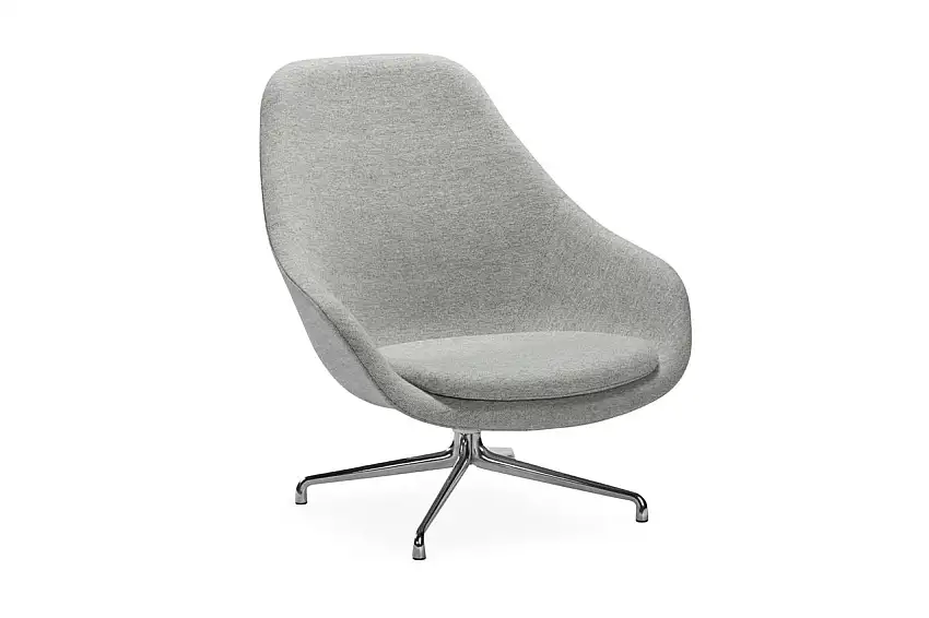 Hay AAL91 Sessel SH: 36 cm - Schwarzes Aluminium / Hallingdal 130