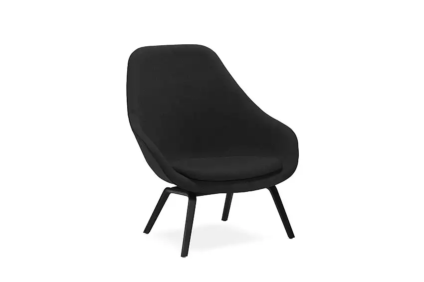 Hay AAL93 Sessel SH: 36 cm - Schwarz lackierte Eiche / Remix 183