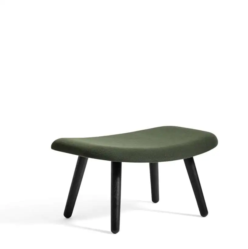 Hay AAL03 Skammel H: 32 cm - Schwarz lackierte Eiche / Steelcut 975