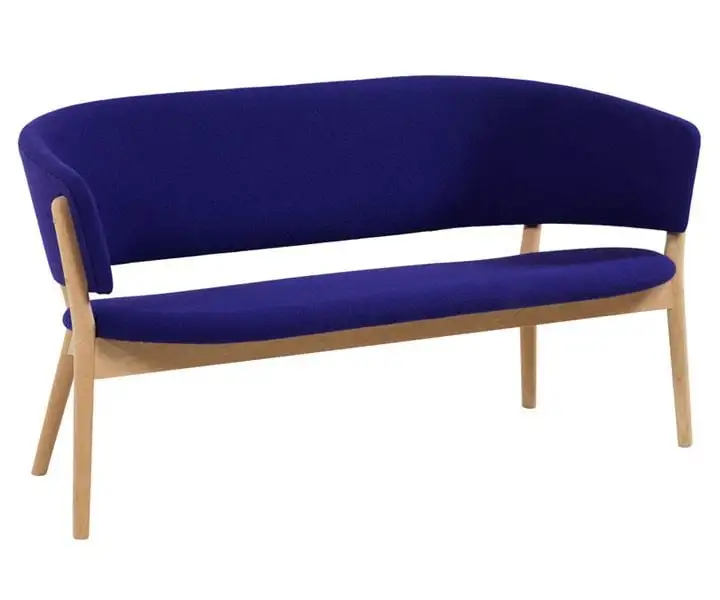 Snedkergaarden Nanna Ditzel ND 82 Sofa – Eiche/Hallingdal 65 Blau