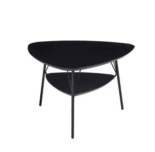 Vermund VL 1312 Couchtisch aus schwarz gebeizter Eiche mit mattschwarzen Beinen
