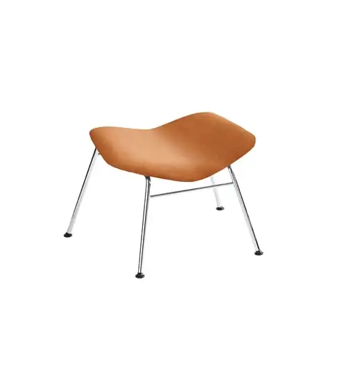 Vermund Larsen VL136 Fußhocker für Cozy Lounge Chair H: 37 cm – Sierra Cognac/Chrom
